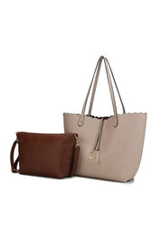 Reversible Shopper Tote & Crossbody Beige - Chocolate One Size Handbags