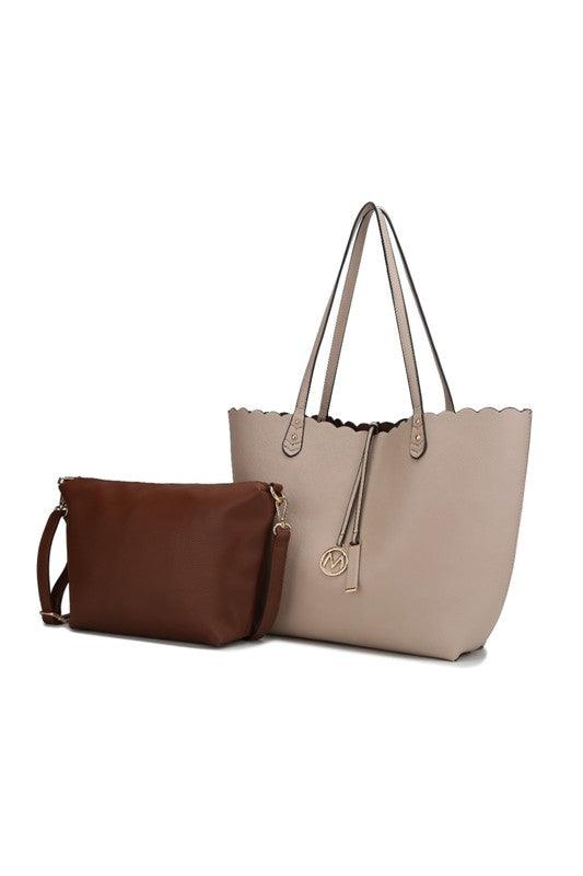 Reversible Shopper Tote & Crossbody Beige - Chocolate One Size Handbags