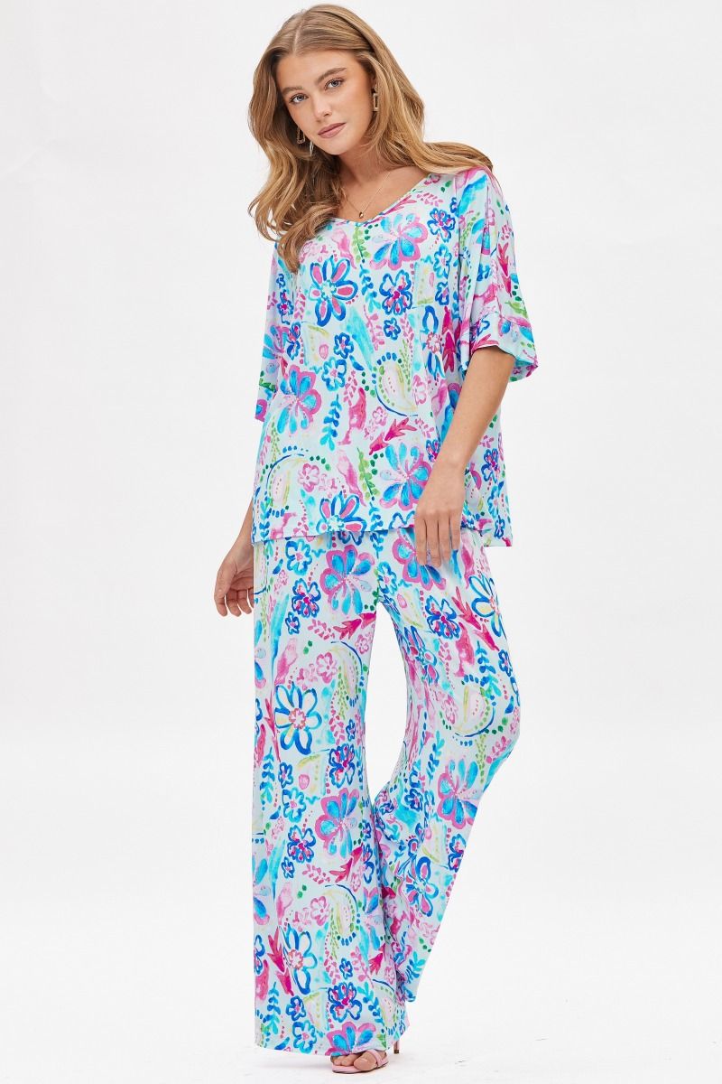 Dear Scarlett Cabana Set in Aqua Outfit Sets