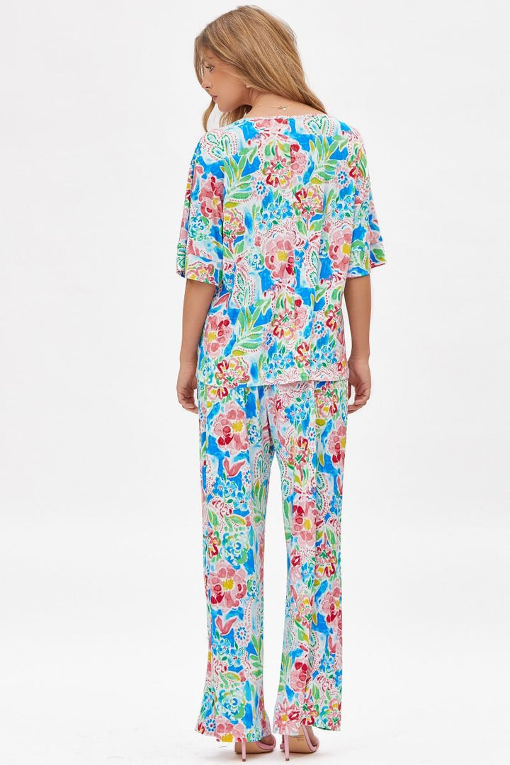 Dear Scarlett Cabana Set in Floral Royal Womens