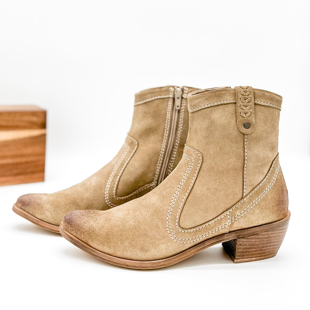 Smithy Suede Ankle Boot in Tan Shoes