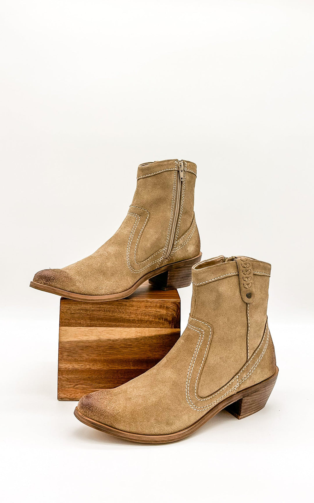 Smithy Suede Ankle Boot in Tan Shoes