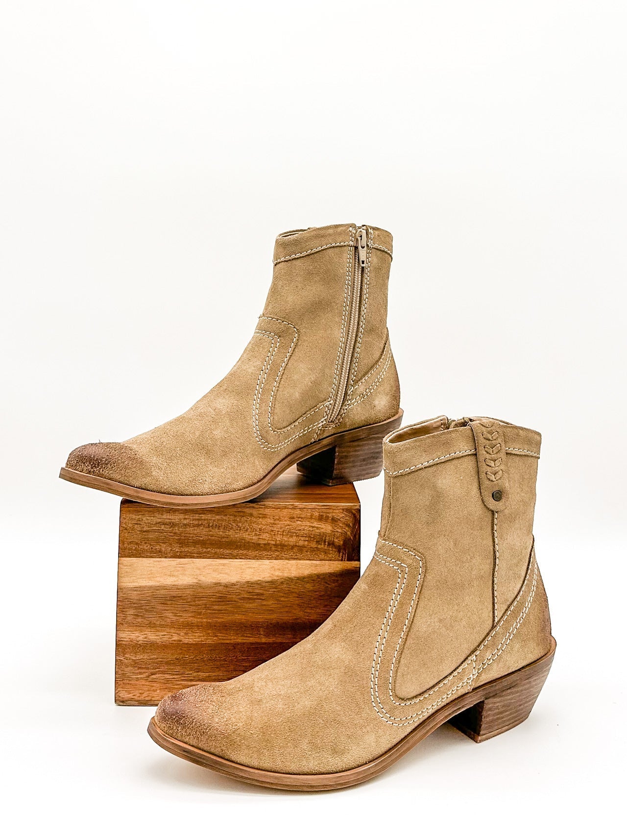 Smithy Suede Ankle Boot in Tan Shoes