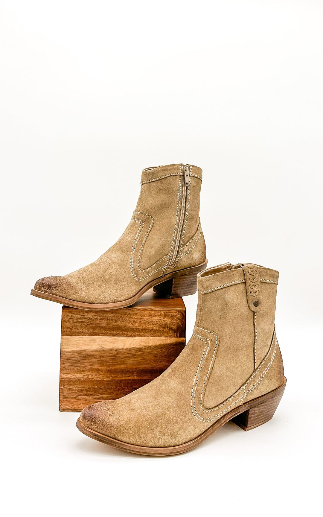 Smithy Suede Ankle Boot in Tan Shoes