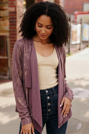Plum Luxe Suede Cardigan | Cardigans Daverri Fashions
