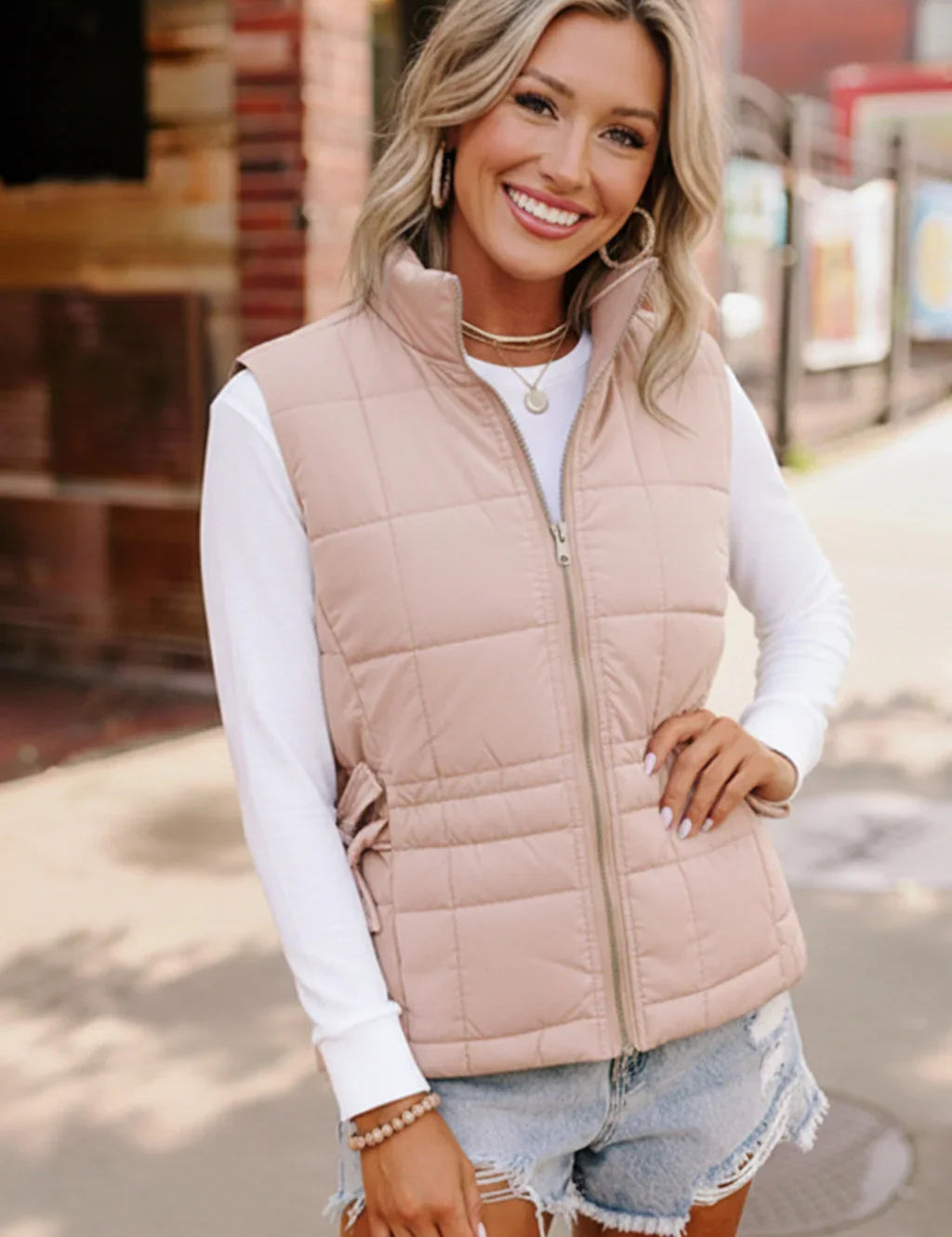 By the Campfire Cozy Tan Vest | Daverri Fashions