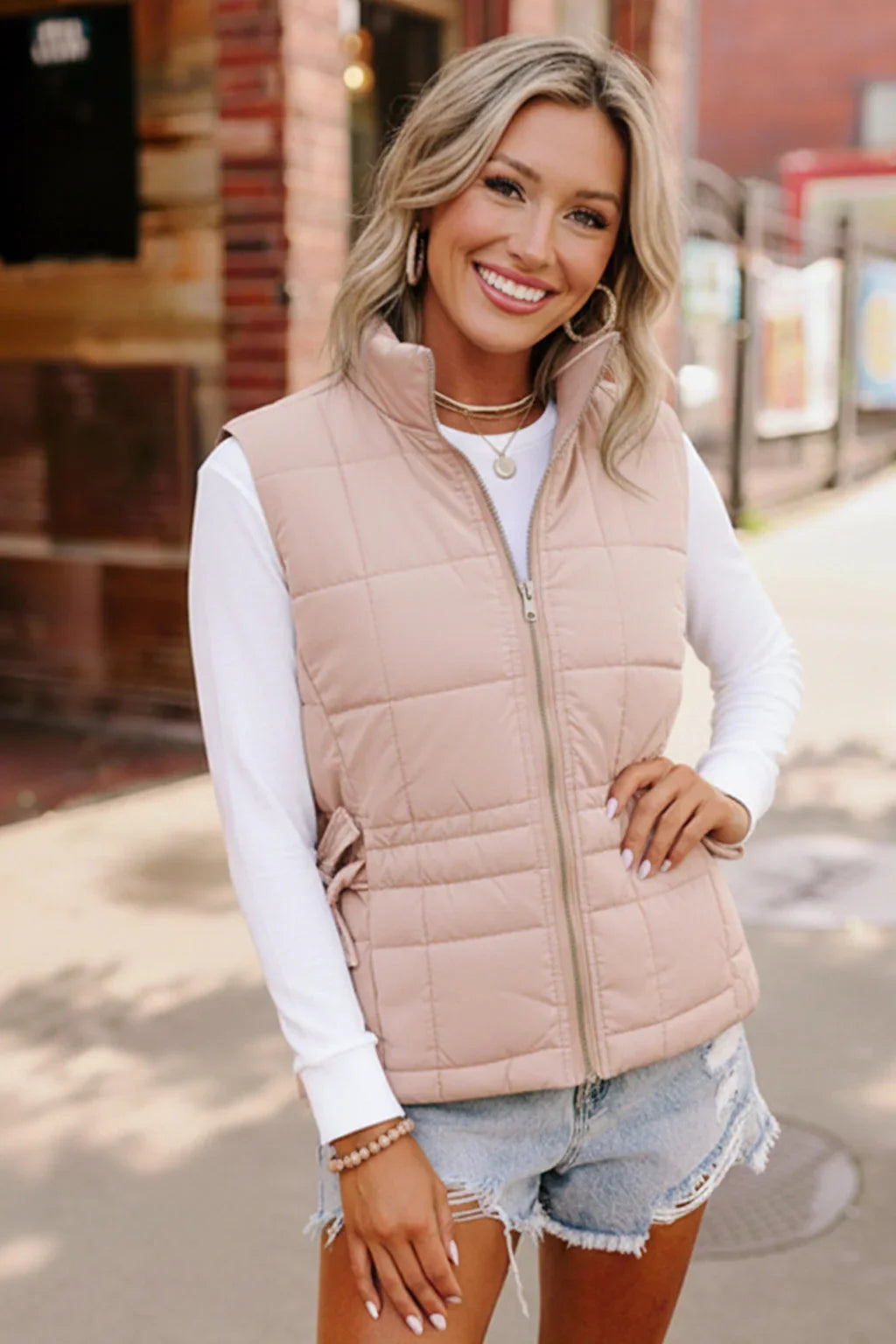 By the Campfire Cozy Tan Vest | Daverri Fashions