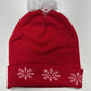 "It's Cold Outside" Snowman Pom-Pom Snowflake Beanie - DAVERRI FASHIONS