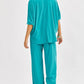 Poncho Tunic Top & Wide Leg Pants Outfit Set Outfit Sets
