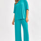 Poncho Tunic Top & Wide Leg Pants Outfit Set Outfit Sets