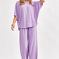 Poncho Tunic Top & Wide Leg Pants Outfit Set Outfit Sets