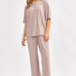 Poncho Tunic Top & Wide Leg Pants Outfit Set Outfit Sets