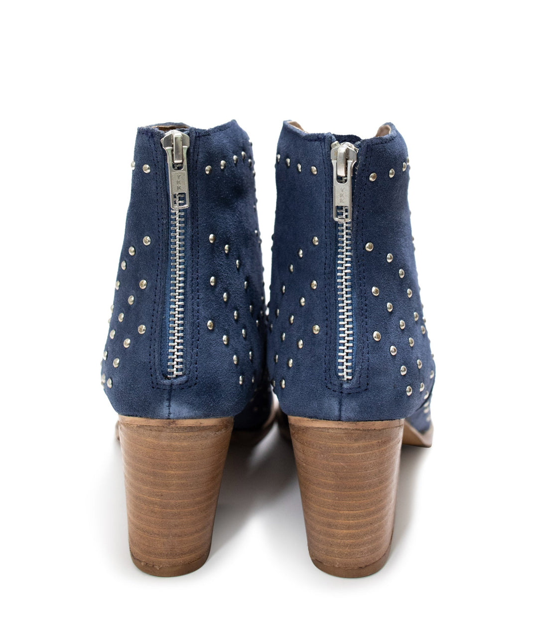 Twilight Studded Heeled Ankle Boot in Denim Shoes