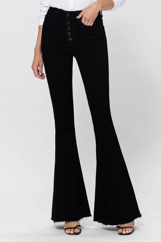 High Rise Stretch Super Flare Jeans BLACK Jeans