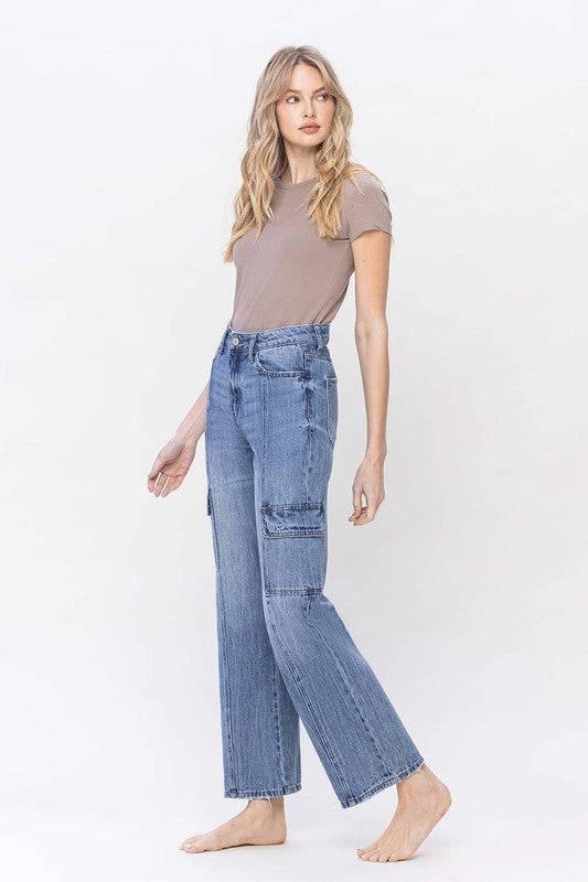 Vervet High rise dad cargo jeans Jeans