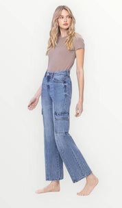 Vervet High rise dad cargo jeans Jeans