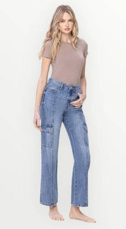 Vervet High rise dad cargo jeans Jeans