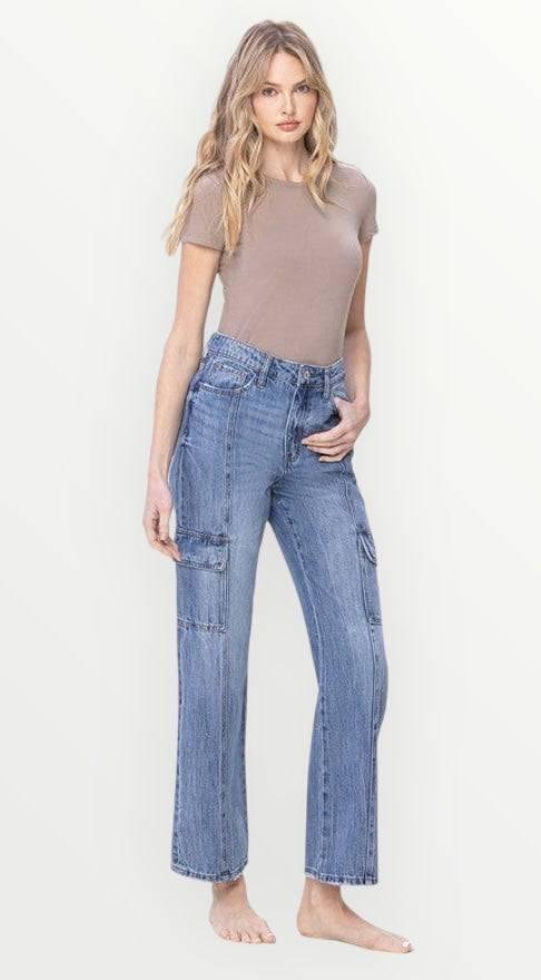 Vervet High rise dad cargo jeans Jeans