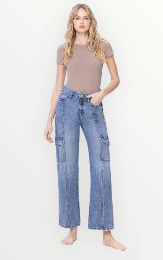 Vervet High rise dad cargo jeans Jeans