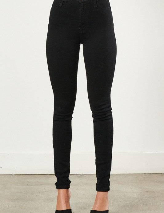 High Waisted Black Skinny Jeans Black Jeans