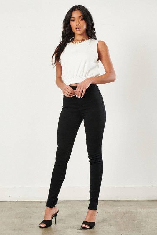 High Waisted Black Skinny Jeans Jeans