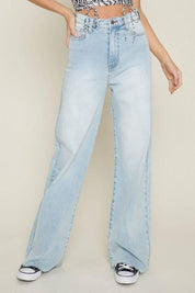 High waisted wide leg jeans Bottoms