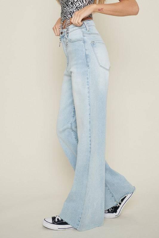 High waisted wide leg jeans Bottoms