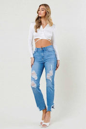 Mid rise straight leg jeans Jeans