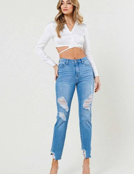 Mid rise straight leg jeans Jeans