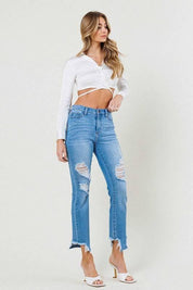 Mid rise straight leg jeans Jeans