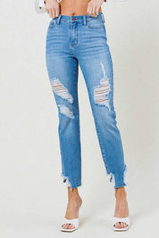 Mid rise straight leg jeans Jeans