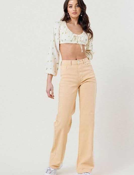 High waisted wide cut straight leg jeans Nude Jeans