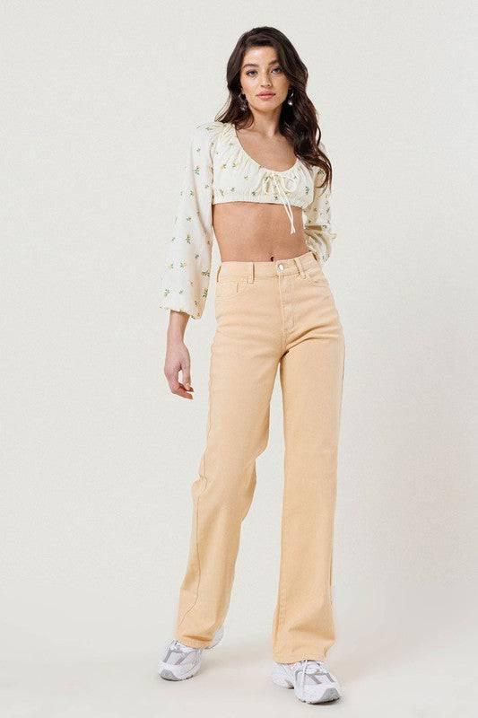 High waisted wide cut straight leg jeans Nude Jeans