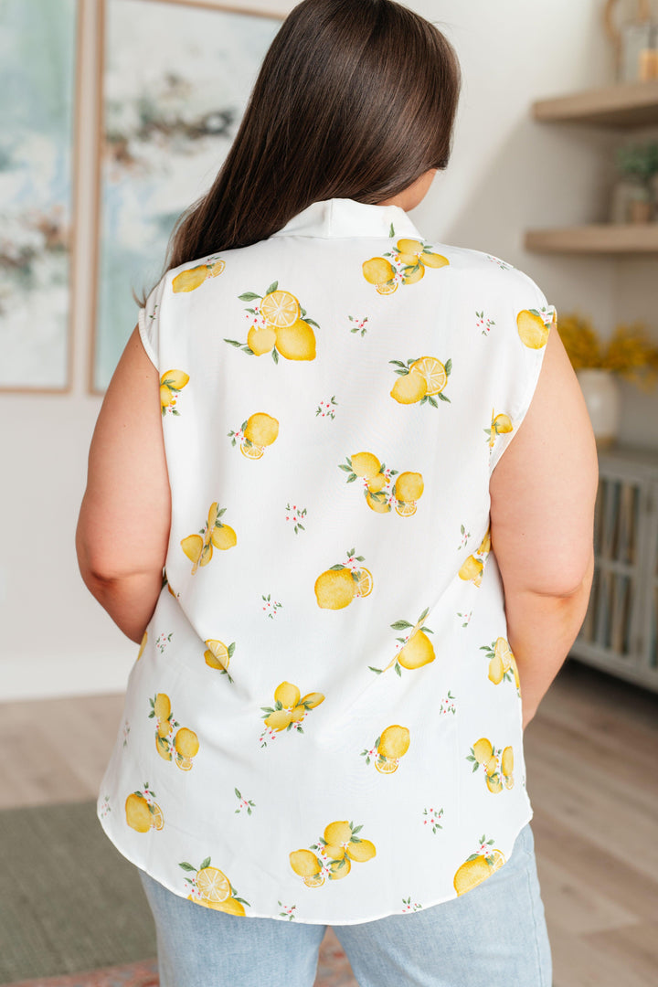 When Life Gives You Lemons Sleeveless Blouse Shirts & Tops