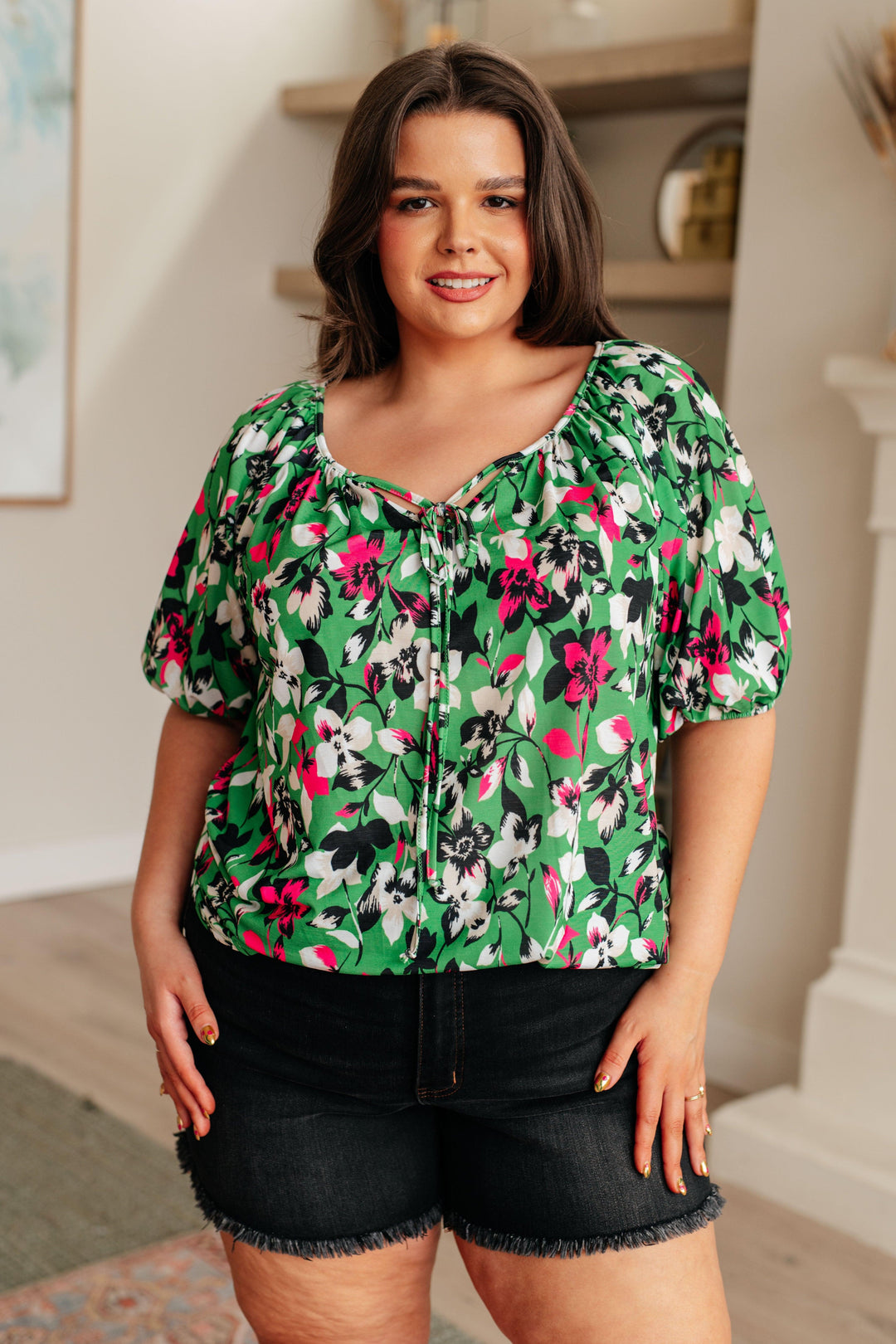 Wild and Bright Floral Top Shirts & Tops