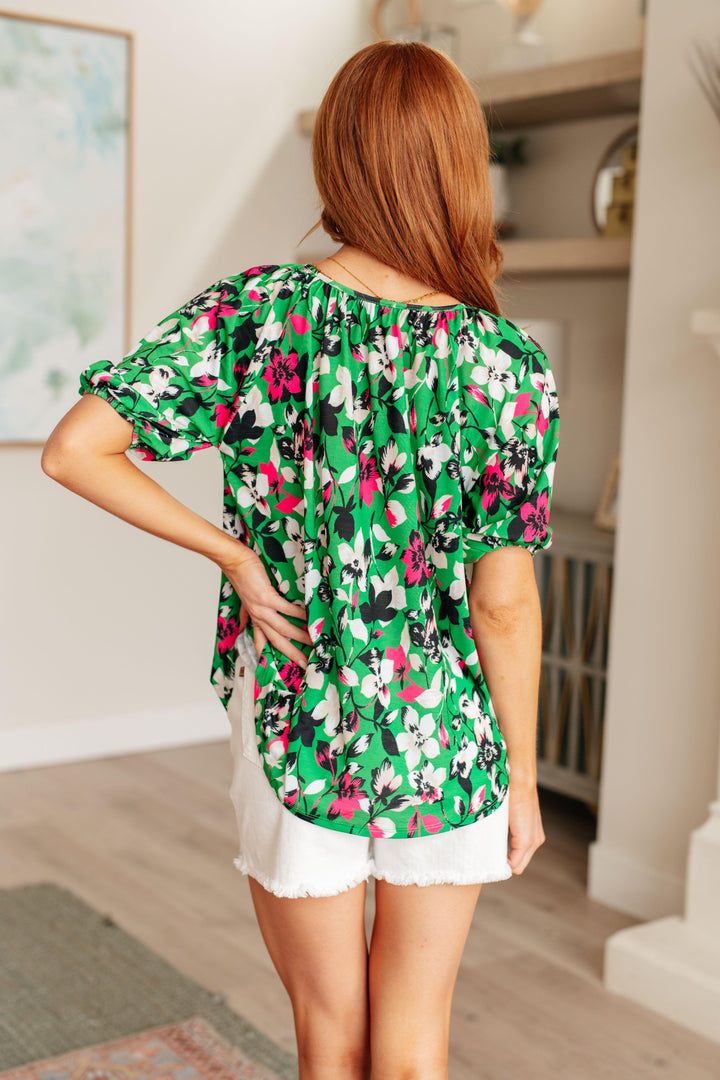 Wild and Bright Floral Top Shirts & Tops