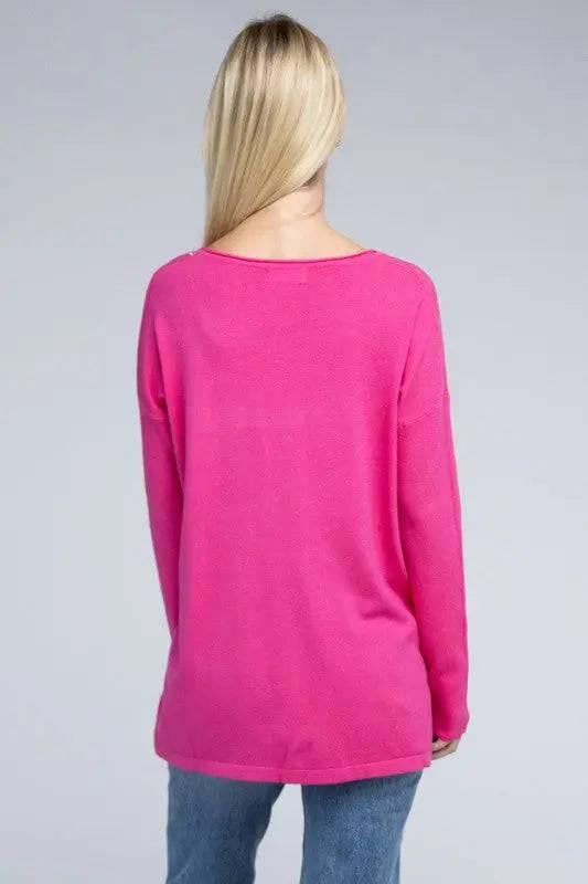 Viscose front pockets sweater