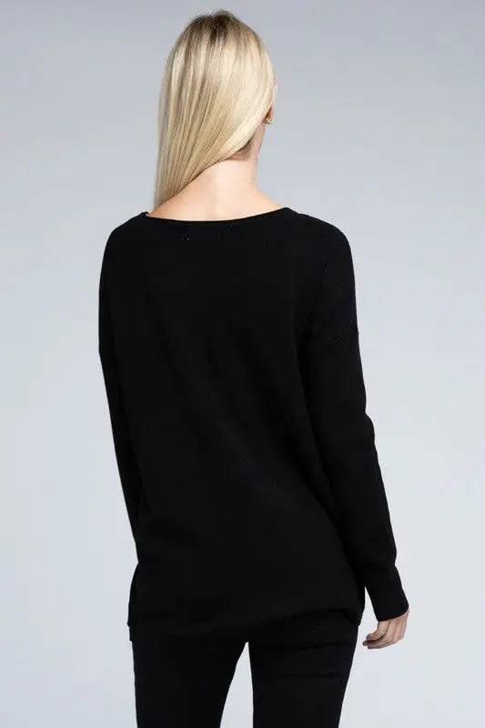 Viscose front pockets sweater