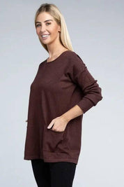 Viscose front pockets sweater