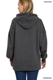 Zenana Loose Fit Hoodie Hoodies