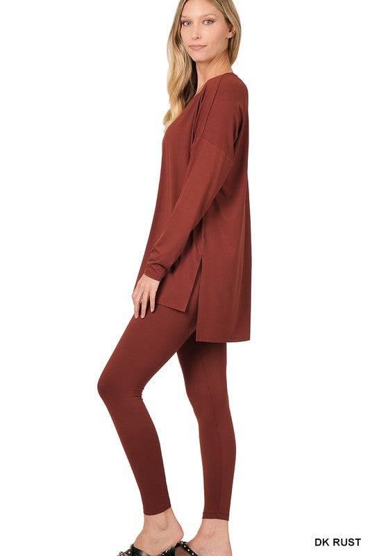 Zenana Long Sleeve Loungewear Set Loungewear