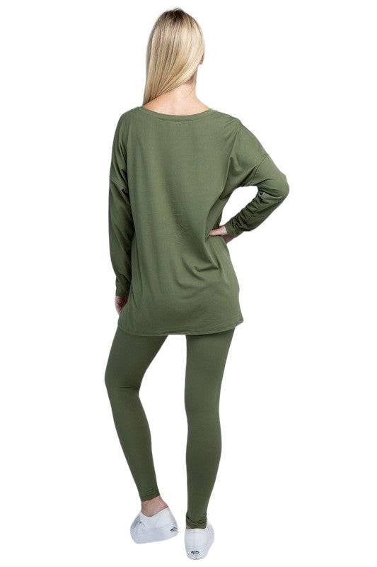 Zenana Long Sleeve Loungewear Set Loungewear