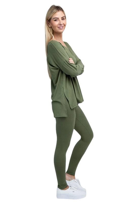 Zenana Long Sleeve Loungewear Set Loungewear