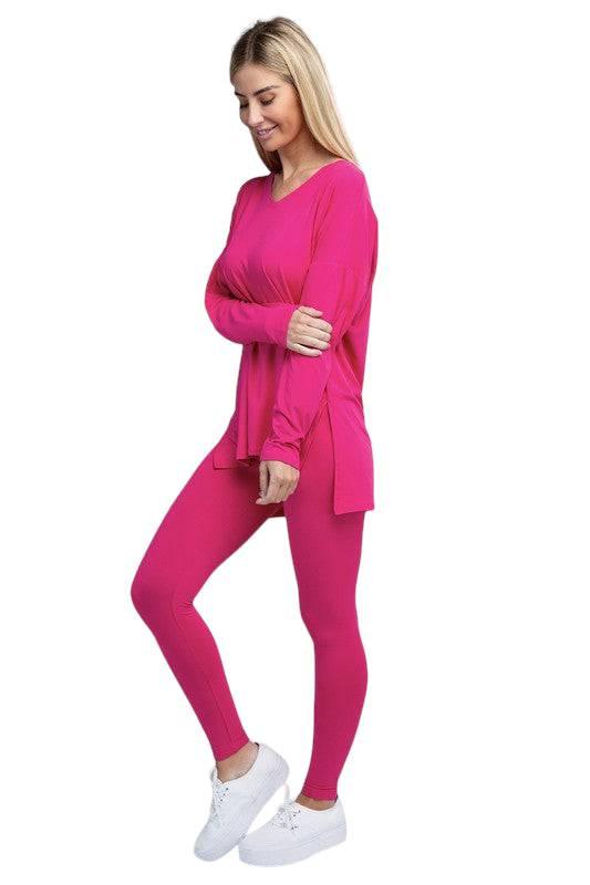 Zenana Long Sleeve Loungewear Set Loungewear