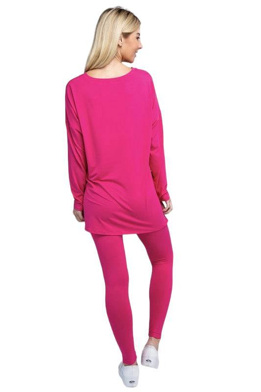 Zenana Long Sleeve Loungewear Set Loungewear