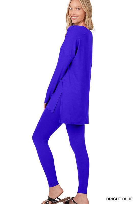 Zenana Long Sleeve Tunic Lounge Set Loungewear