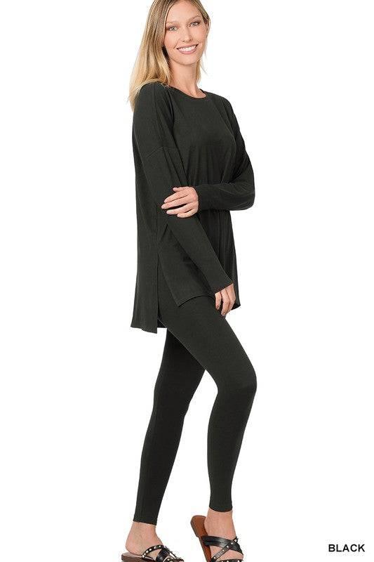 Zenana Long Sleeve Tunic Lounge Set Loungewear