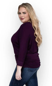 Zenana Plus Size 3/4 Sleeve Top Shirts & Tops