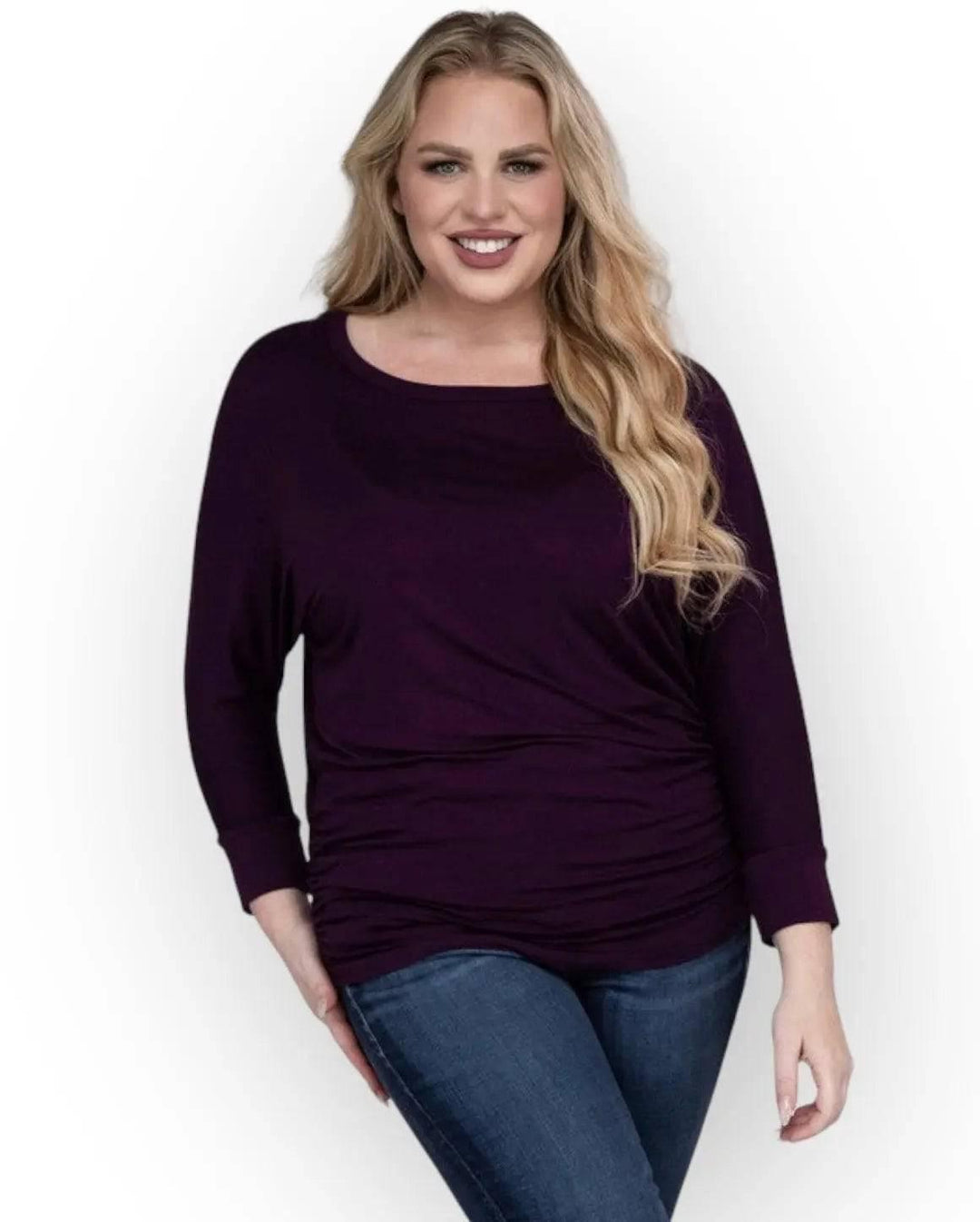 Zenana Plus Size 3/4 Sleeve Top Shirts & Tops