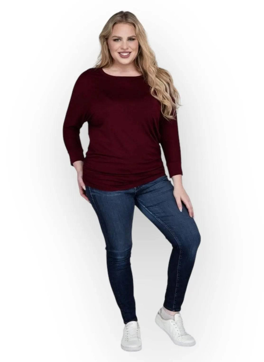 Zenana Plus Size 3/4 Sleeve Top Shirts & Tops